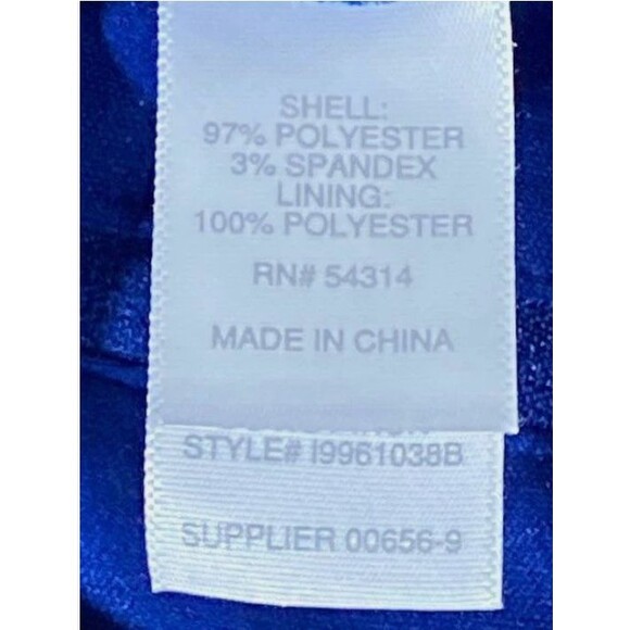 Bisou Bisou Womens Blue Solid Sleeveless Bodycon Dress Cocktail Size 6 NWT - Picture 6 of 6